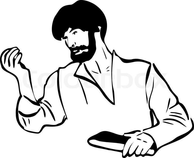 800x654 Image Of A Man With A Beard Stock Vector Colourbox