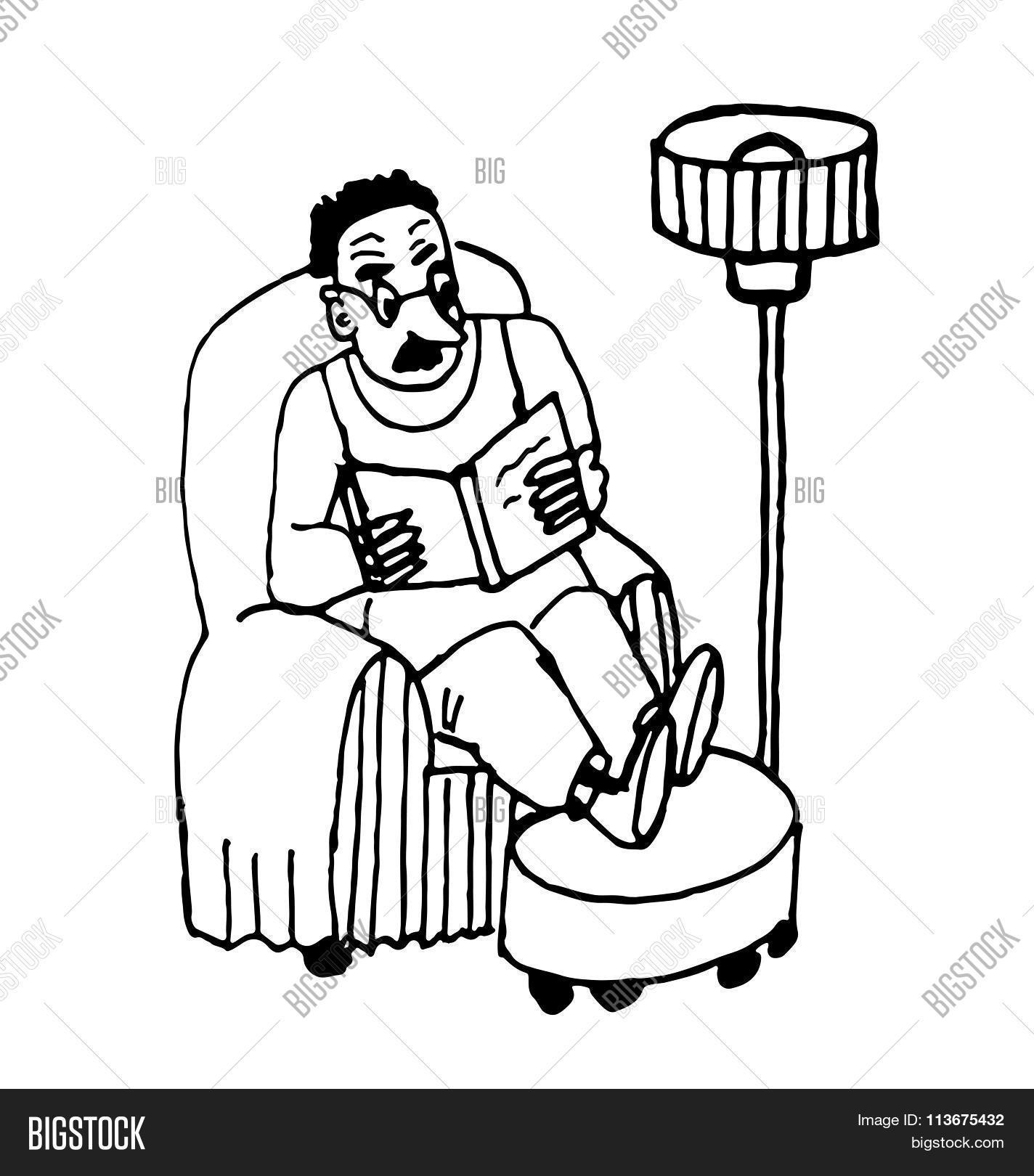 1424x1620 Man Glasses Shirt Sitting Chair Vector Amp Photo Bigstock