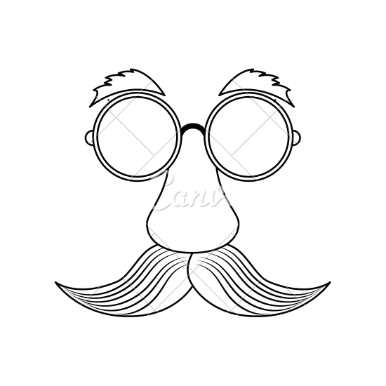 550x550 Old Man With Glasses And Beard Vector Icon Illustration