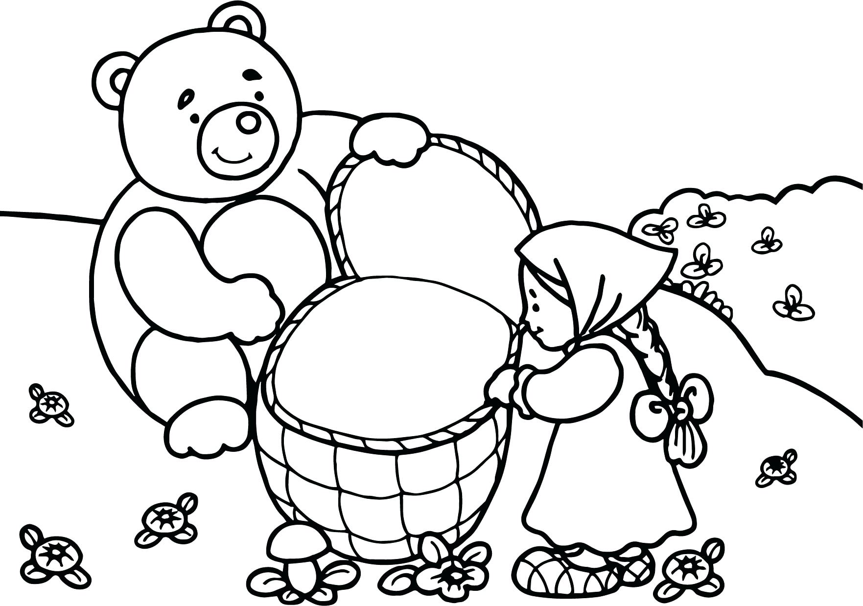 1763x1238 Anger Management Coloring Pages Bear Is Angry Page And Forest