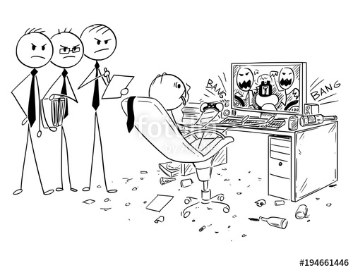 500x383 Cartoon Stick Man Drawing Conceptual Illustration Of Businessman