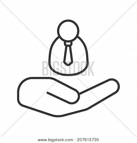 450x470 Open Hand Businessman Linear Icon Vector Amp Photo Bigstock