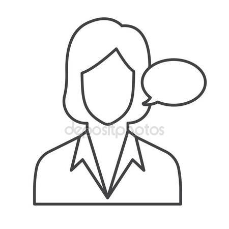 450x450 Simple Thin Line Manager Icon Vector Stock Vector Angbay