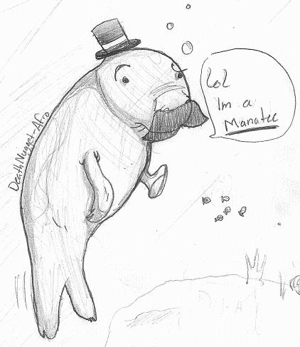 422x487 Random Manatee By Deathnugget Afro