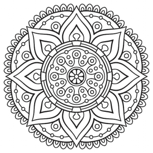 300x300 Mandala Drawing Coloring