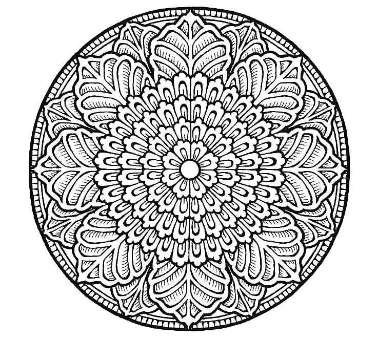 735x664 Mandala Art Coloring Pages