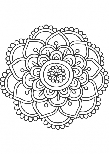 418x591 Flowers Mandalas
