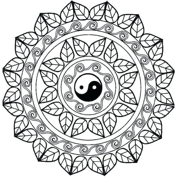 564x577 Mandala Coloring Pages Online With Printable Mandala Enchanting