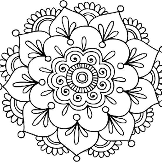 550x550 Simple Mandala Flower My Shop! Simple Mandala