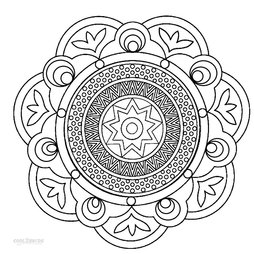850x850 Printable Mandala Coloring Pages For Kids Cool2bkids
