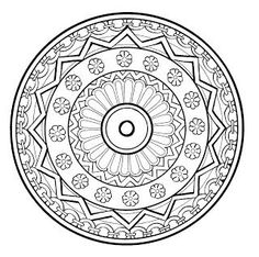 236x234 Mandala Simple Symmetry Coloring Page To Color, Print Or Download