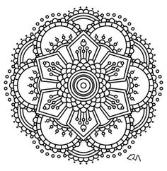 236x242 Coloring Page, Mandala, Instant Pdf Download, Printable Coloring