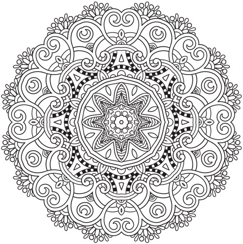 500x501 Mandala Colouring Book Coloring In Amusing Print Draw Kids