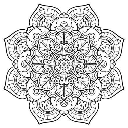 440x440 Perfect Mandala Coloring Pages Printable 92 For Ew Year Color