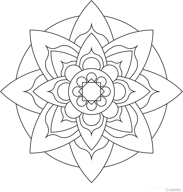 742x778 Flower Mandala Coloring Pages For Kids
