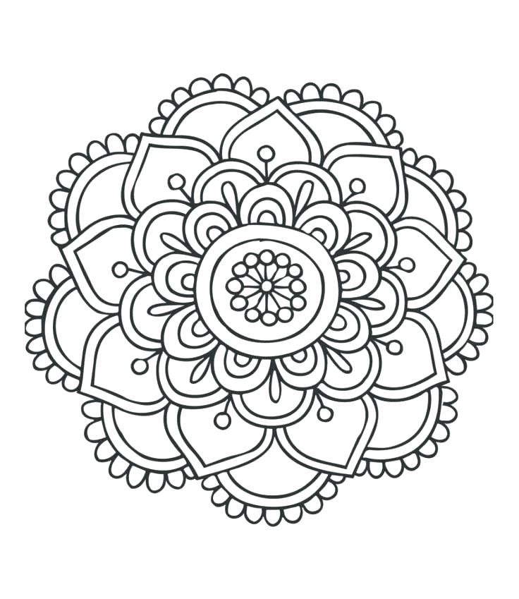736x849 Mandala Designs Coloring Pages Coloring Pages Mandala Best Simple