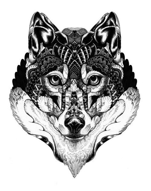 500x632 Designs That Will Get Under Your Skin Mandala Wolf Design