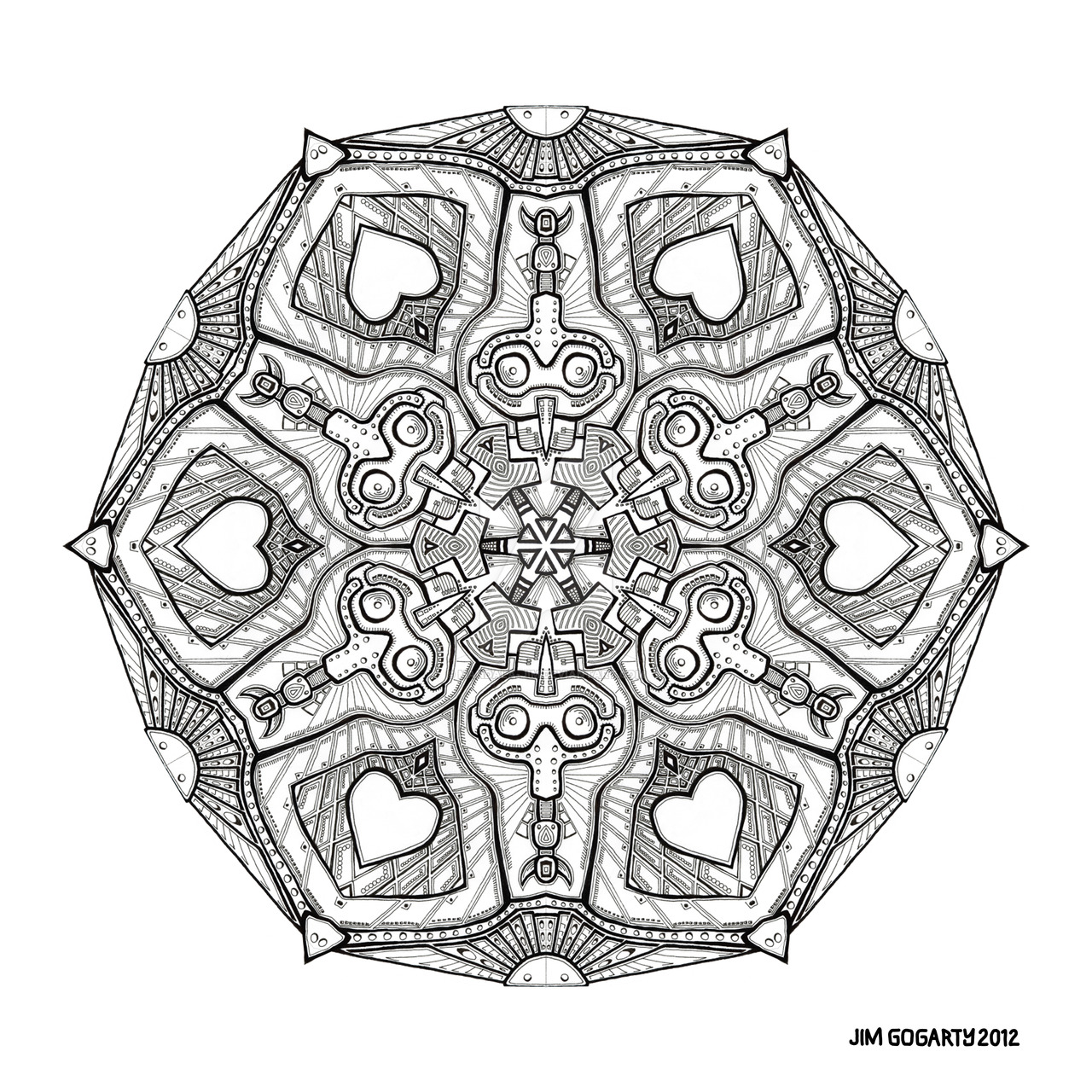 1280x1280 Mandala Template 1