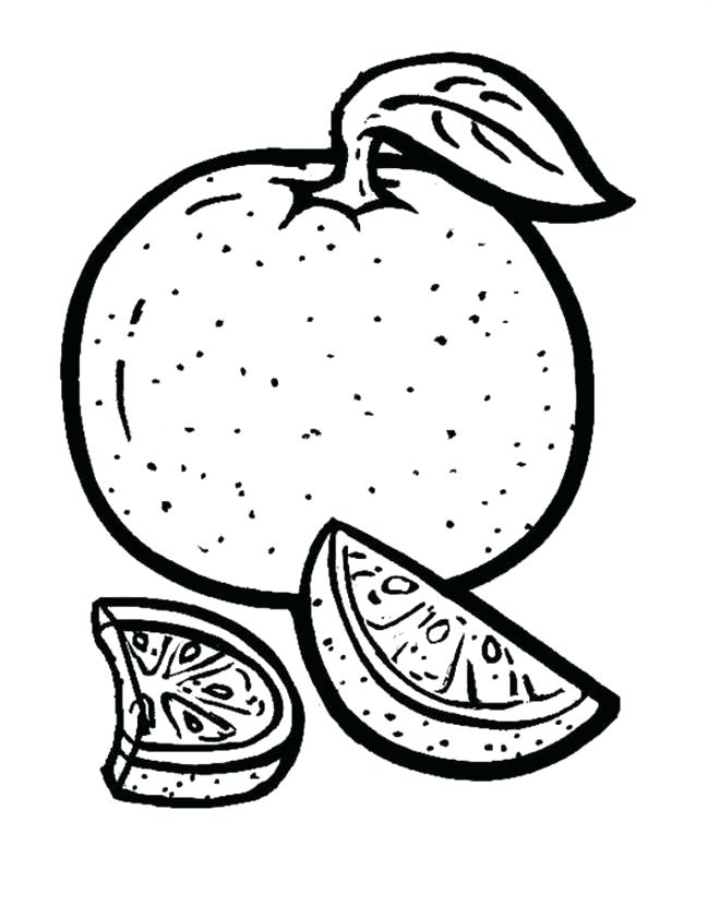 649x840 Unique Coloring Pages Of Orange Print Fruits Printable A For Kids