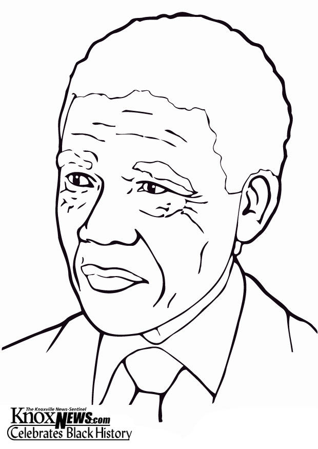 620x875 Coloring Page Nelson Mandela