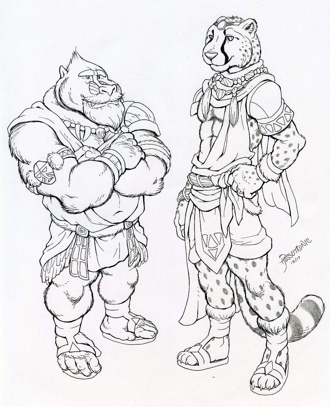 1280x1577 Rossotronica Two New Original Characters, Dumaka The Cheetah