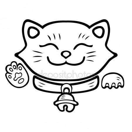 450x450 Maneki Neko Background Stock Vector Nenilkime