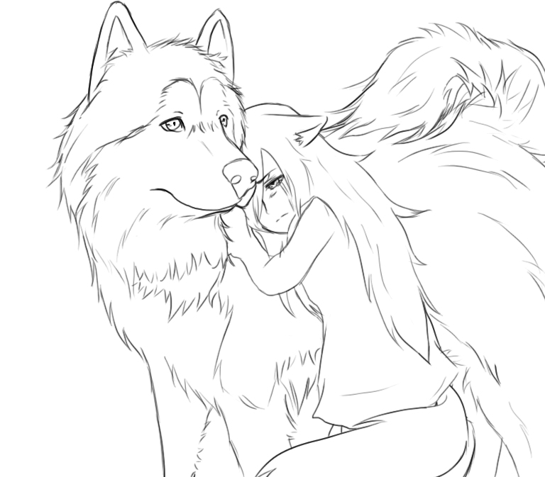 768x673 Sketch For Anime Wolfz By Kyun Sein