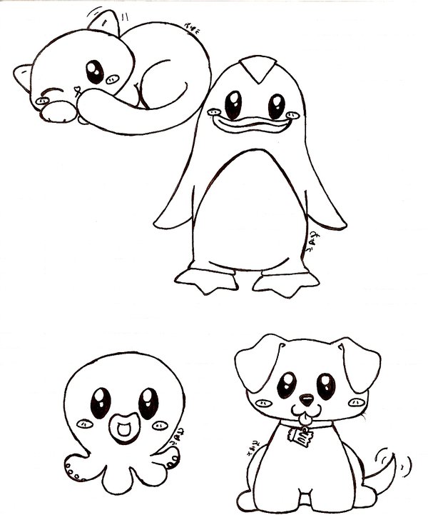 600x735 Really Cute Animals By Bakauo