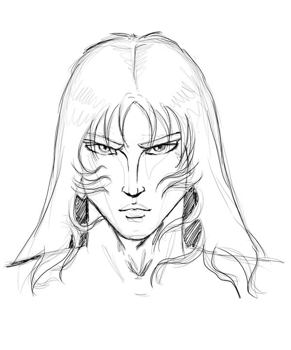 600x720 Manga Male Face Sketch By Acturus1