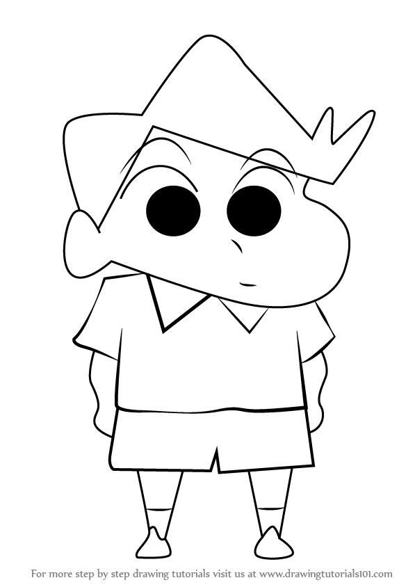 597x844 Step By Step How To Draw Kazama From Shin Chan