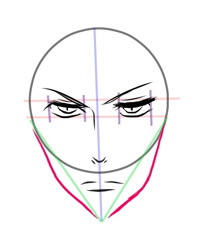 398x479 How To Draw Manga Tutorial How To Draw Manga Face (Shounen Style