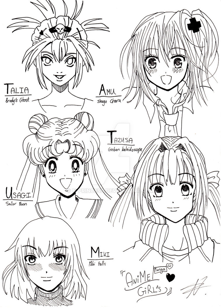 757x1056 Manga Faces [Girls] By N Princess
