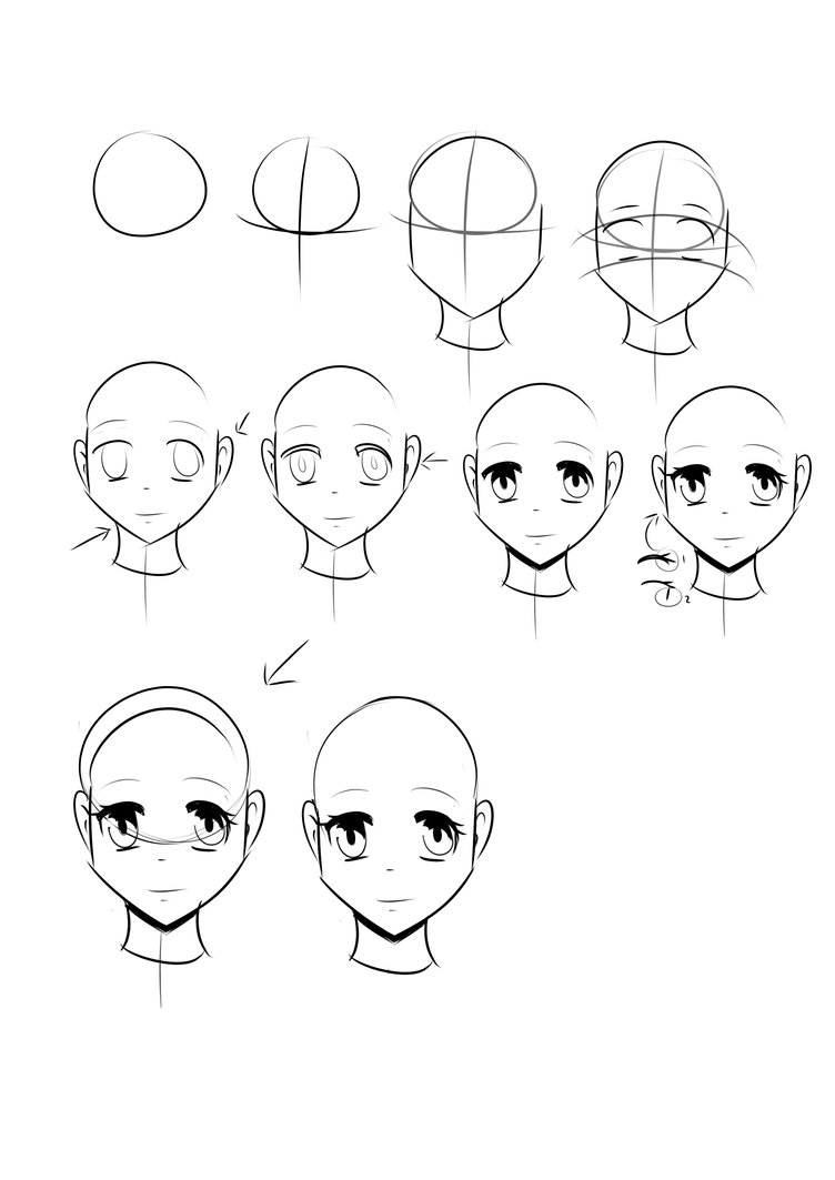 752x1063 Tutorial Basic Manga Head Female By Kattugglan
