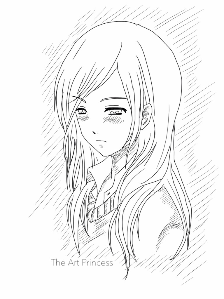 768x1024 Sad Manga Girl By Theartprincesss