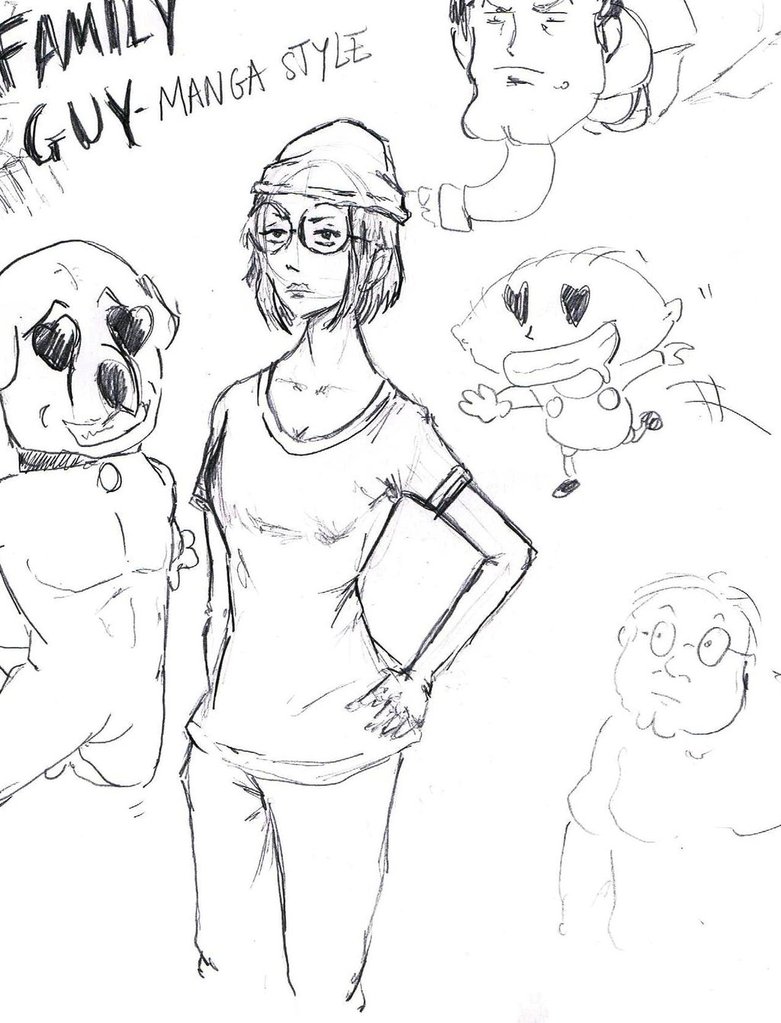 781x1023 Family Guy Manga Style By Cemds