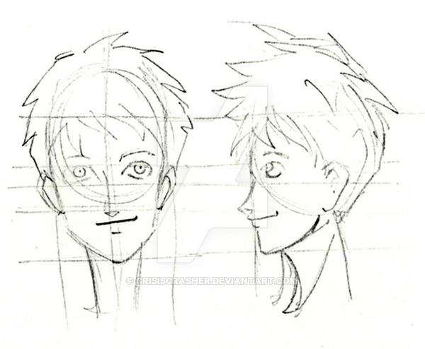 600x494 Face Profile Of A Manga Boy By Crisiscrasher