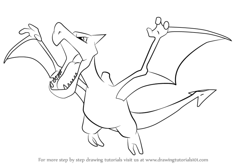 800x565 Learn How To Draw Aerodactyl From Pokemon (Pokemon) Step By Step