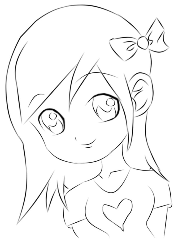736x1007 Anime Clipart Easy