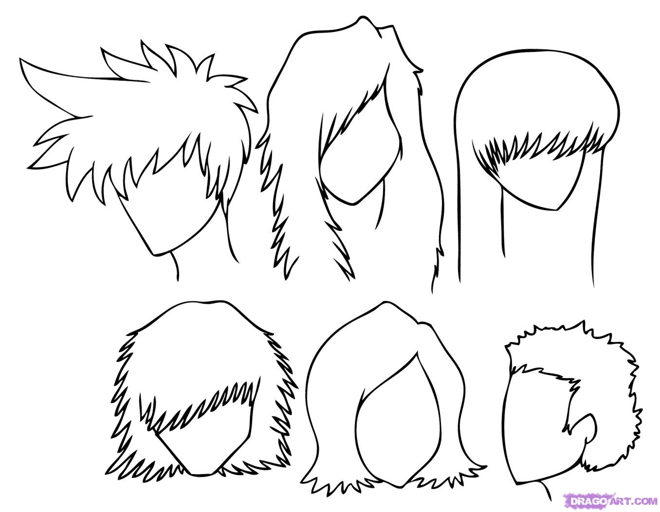 1356x1053 Manga Step By Step Drawing How To Draw Manga Hair, Step By Step