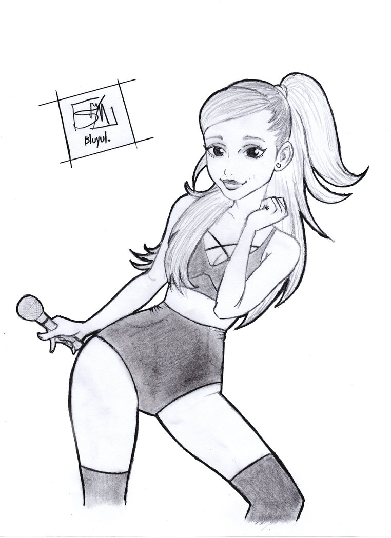 762x1049 Ariana Grande Manga Style By Bluyul
