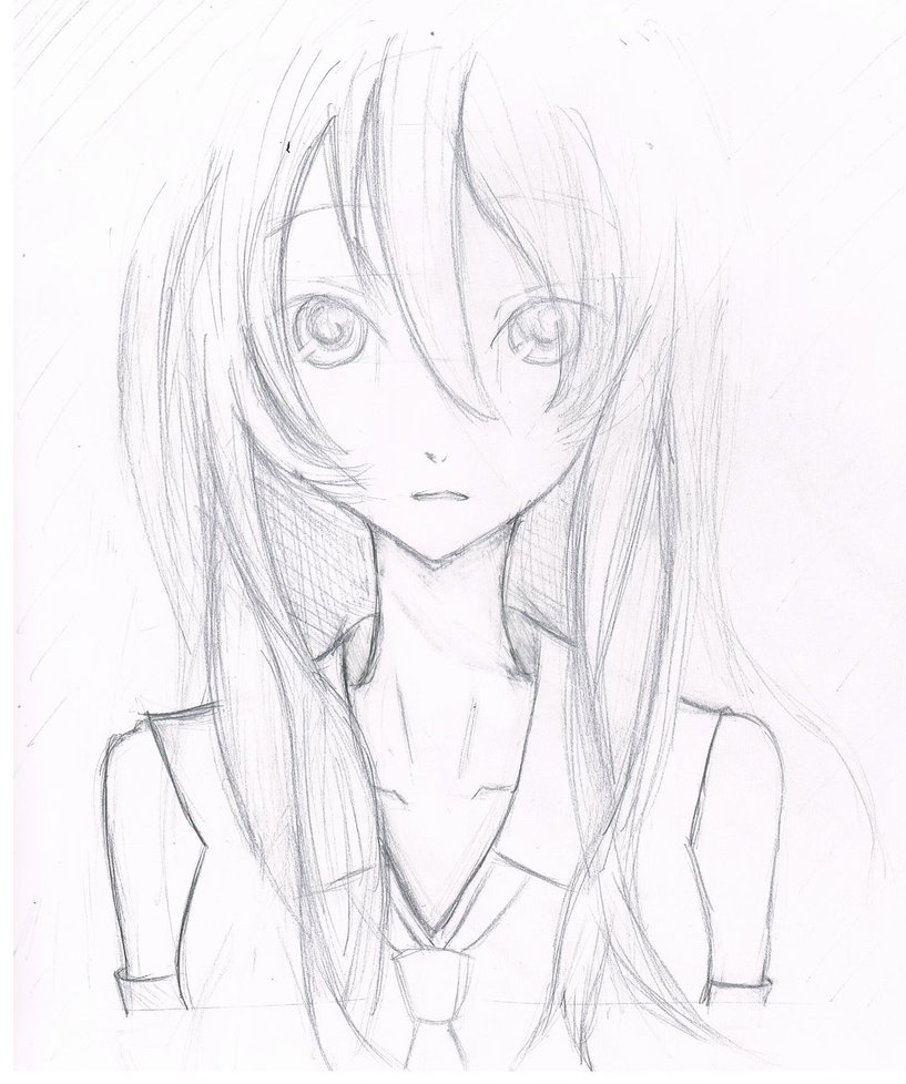 817x978 Manga Girl (Sketch) By Konstantinks