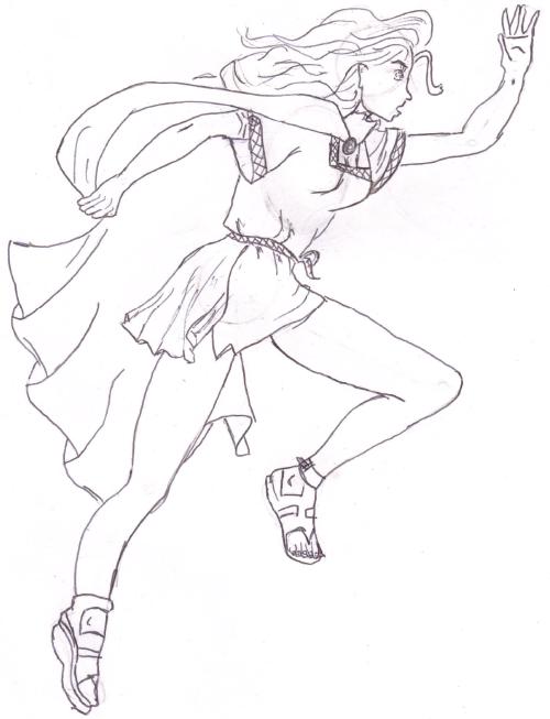 500x653 Manga Running Girl Drawing By Lady Cauthon