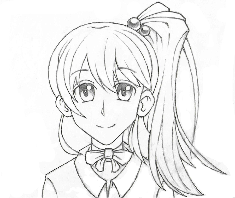 900x761 Sketch Manga Girl By Dany666