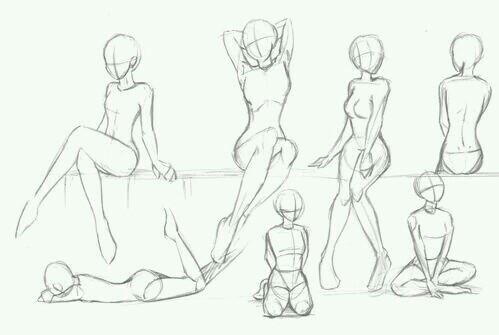 499x335 Woman Body Outlines Outlines, Drawings