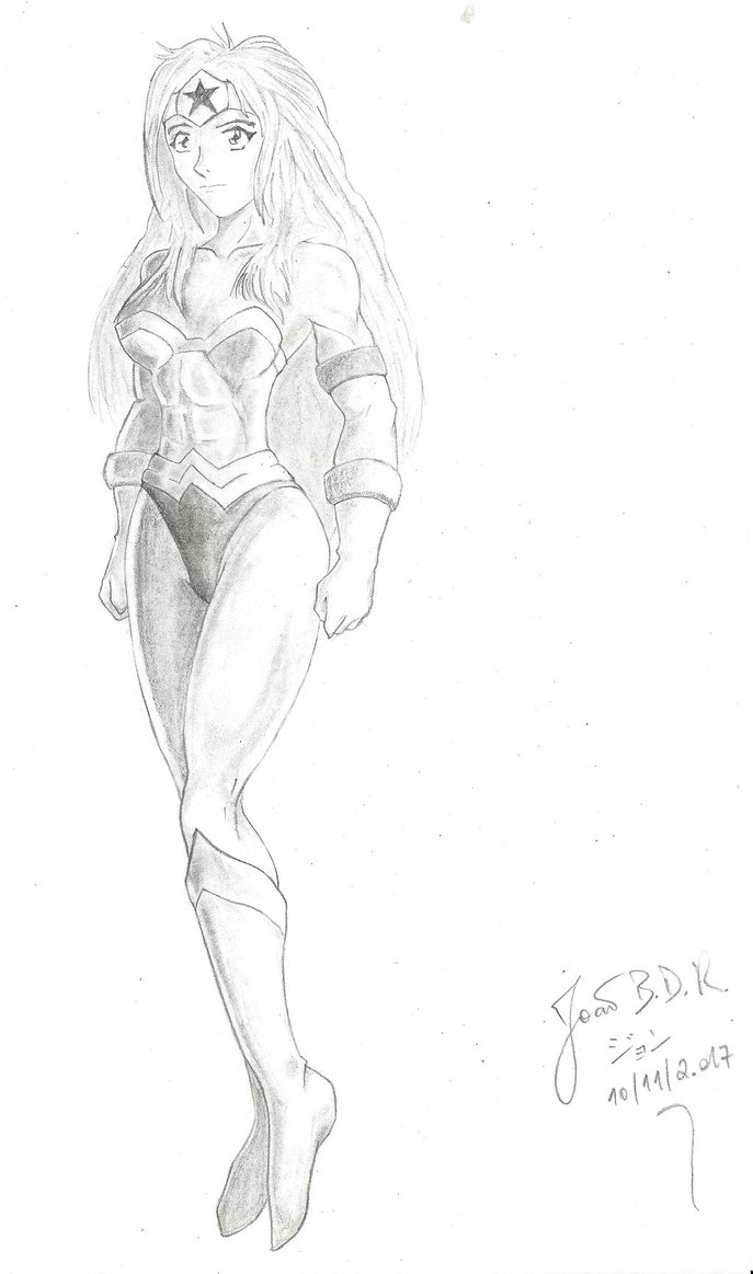 687x1163 Wonder Woman (Manga Style) By Joaobdr