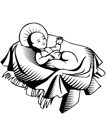 371x480 Jesus Born In A Manger Coloring Page Free Printable Coloring Pages