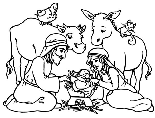 600x457 Baby Jesus Coloring Page Printable