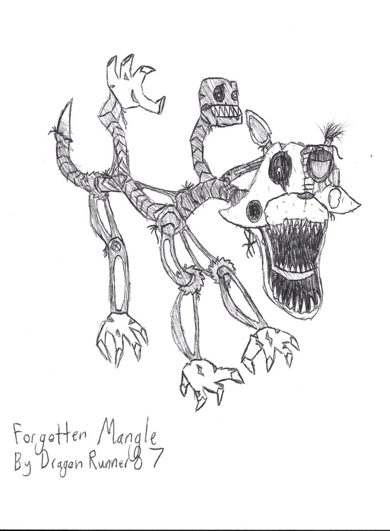 766x1043 Forgotten Mangle Drawing By Dragonrunner87