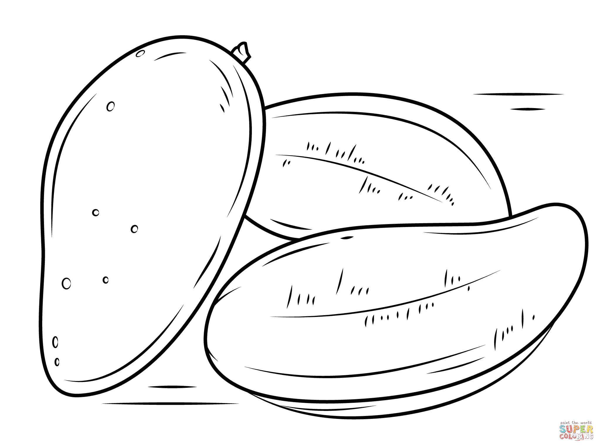2046x1526 Mango Fruits Coloring Page Free Printable Coloring Pages