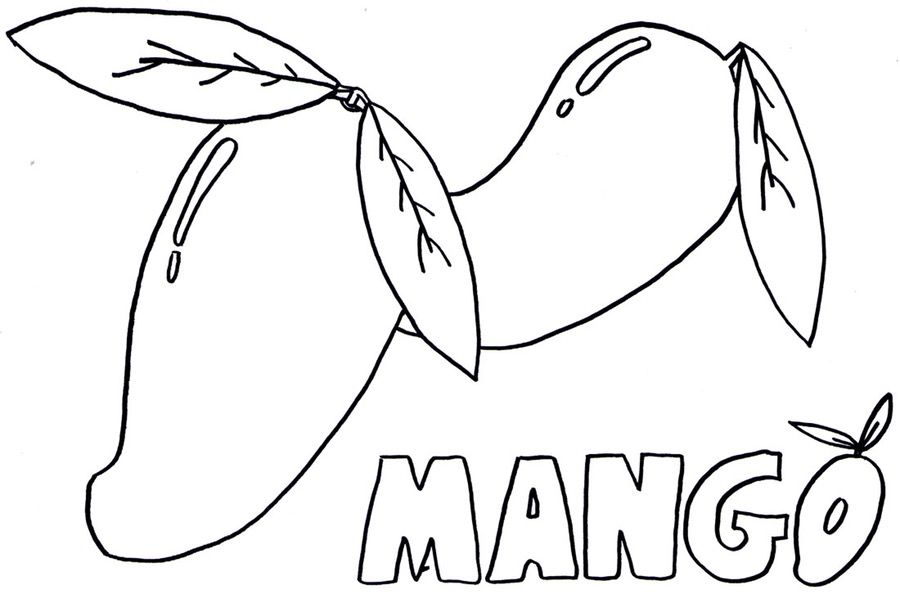 900x612 Coloring Pages Mango, Printable For Kids Amp Adults, Free To Download